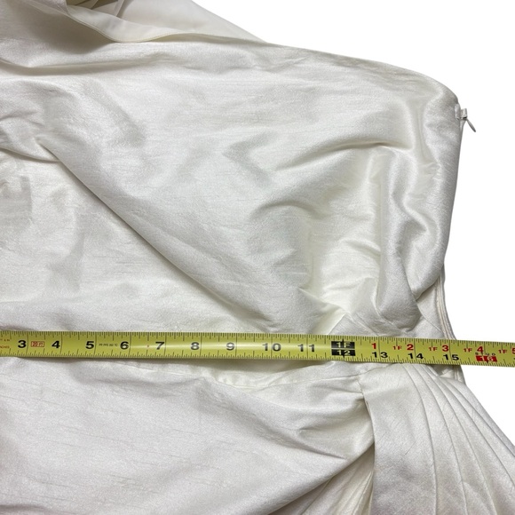 NWT Sachin & Babi Dorien Bow Train Wrap Mini Dress 12 Anthropologie Bridal *FLAW - Picture 10 of 16